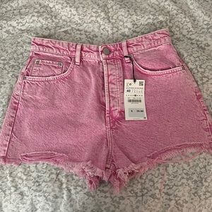 Pink Hi-Rise Shorts from Zara